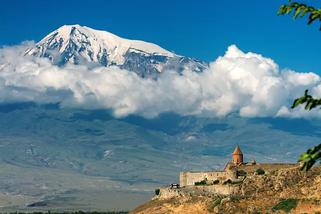 Khor Virap monastery in Armenia with Mount Ararat in the Background. Taken with a Canon 30D and Canon 100mm f/2.8 USM lens