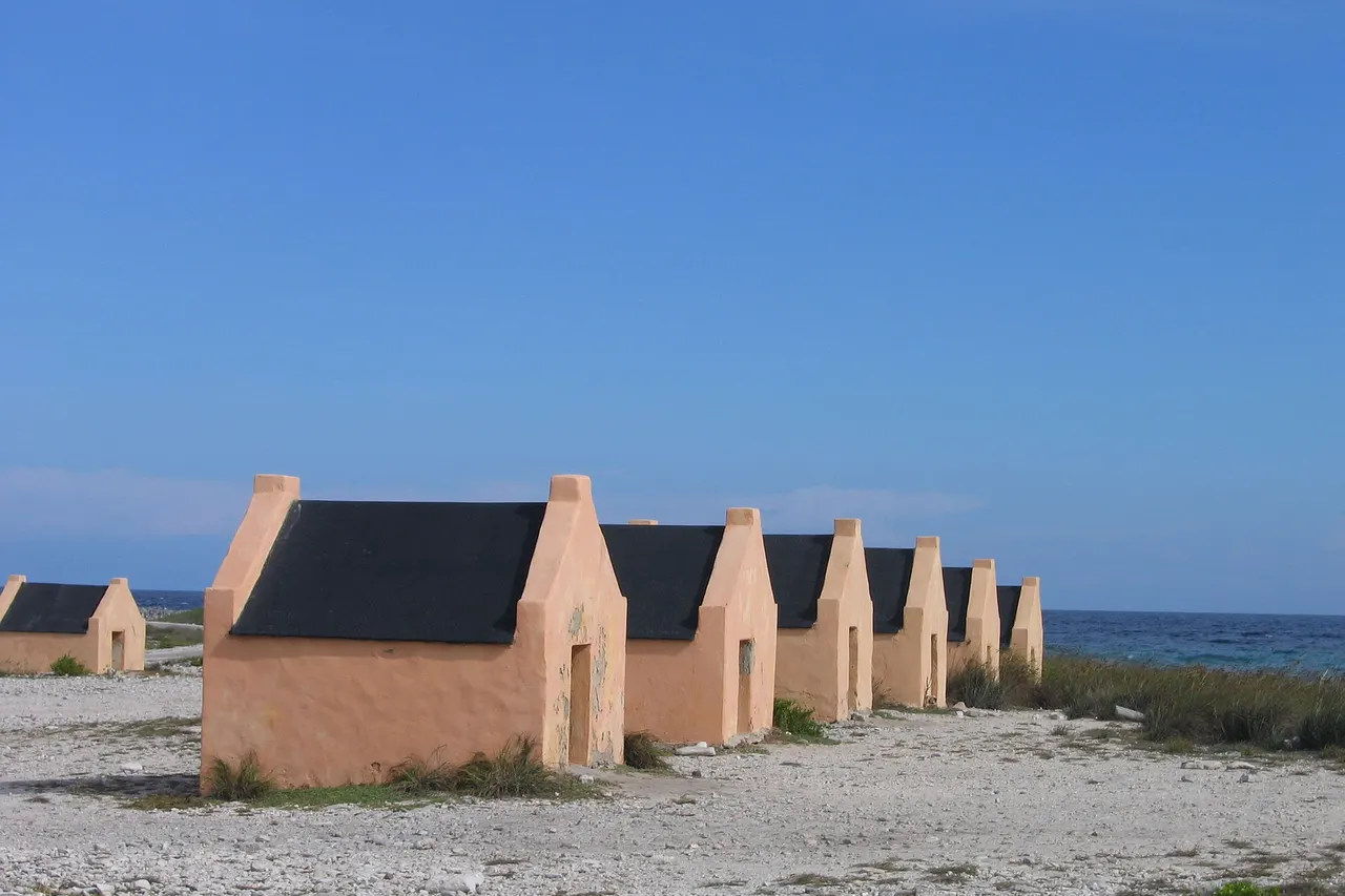 Red Slave Huts, Island of Bonaire. Copyright 2006