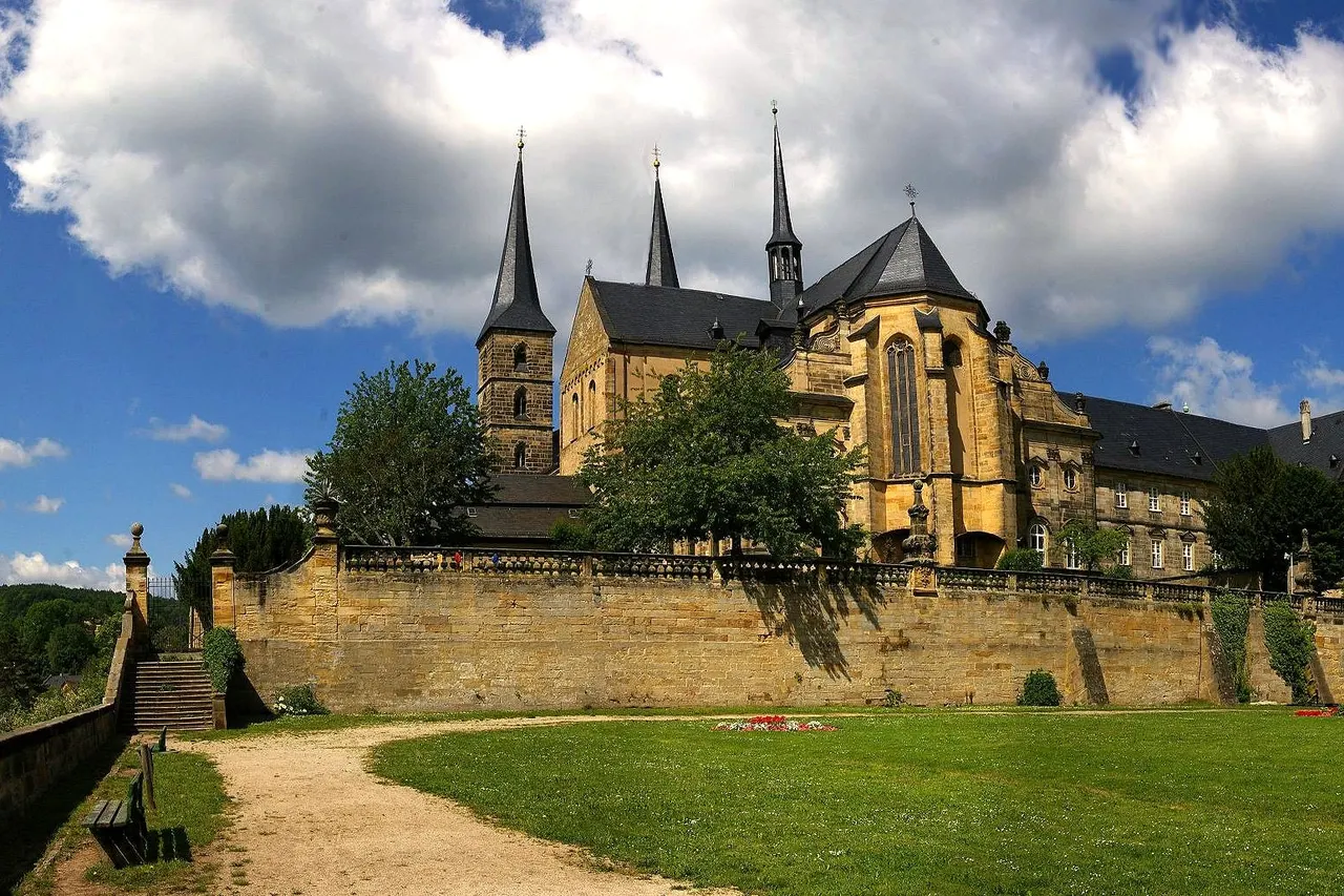 Michaelsberg Abbey church and gardens above Bamberg