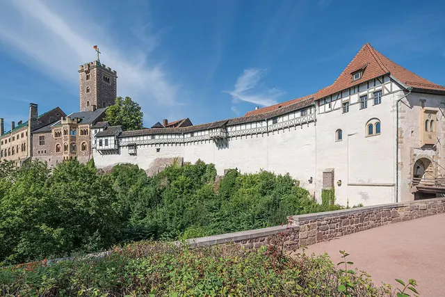 Close view of Wartburg Castle in Eisenach (Thuringia, Germany)