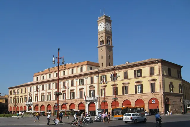 The town hall on Piazza Saffi in Forlì
