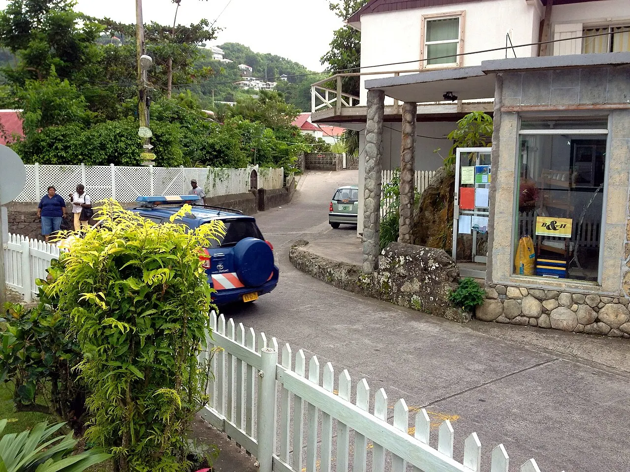 A street in Windwardside, Saba