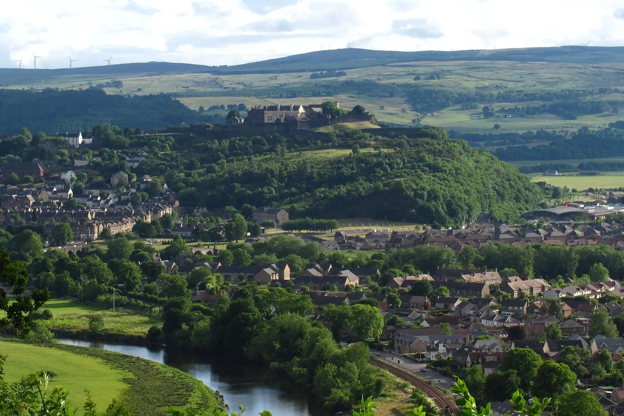 Stirling Castle and surroundings as seen from Abbey Craig