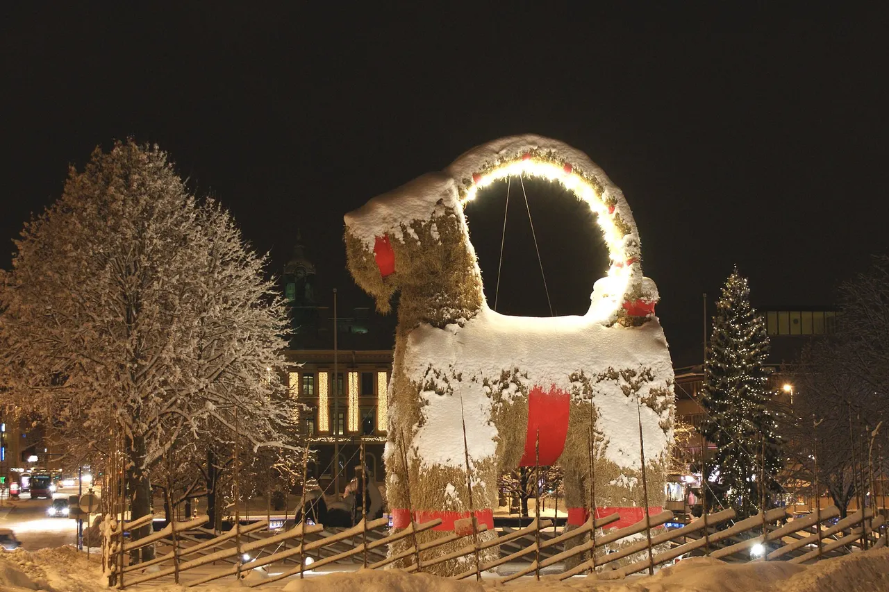Gävle goat on December 21, 2009
