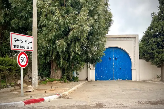 Sidi Bou Said, Tunis Governorate, Tunisia - Gate wtih blue doors