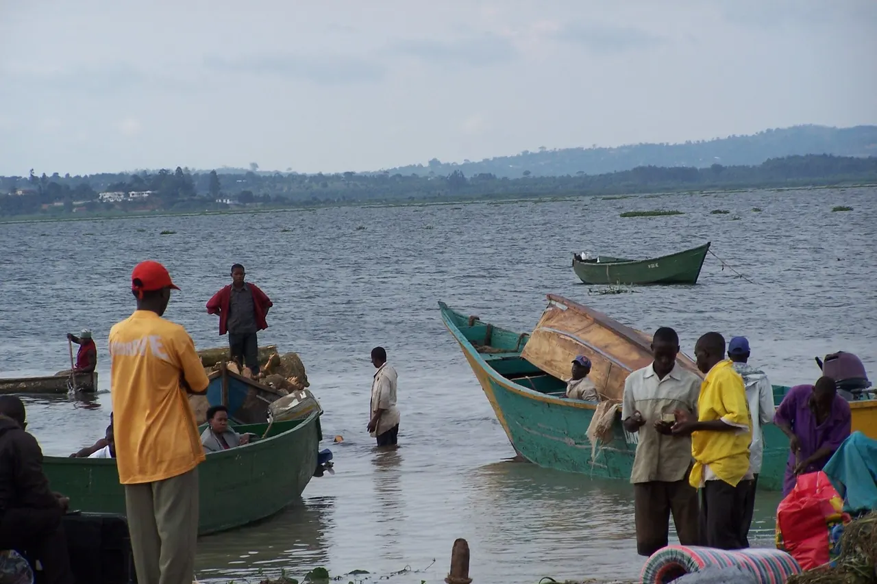 Lake Victoria. Fishers at Lake Victoria at Port Bell near Kampala, Kampala
